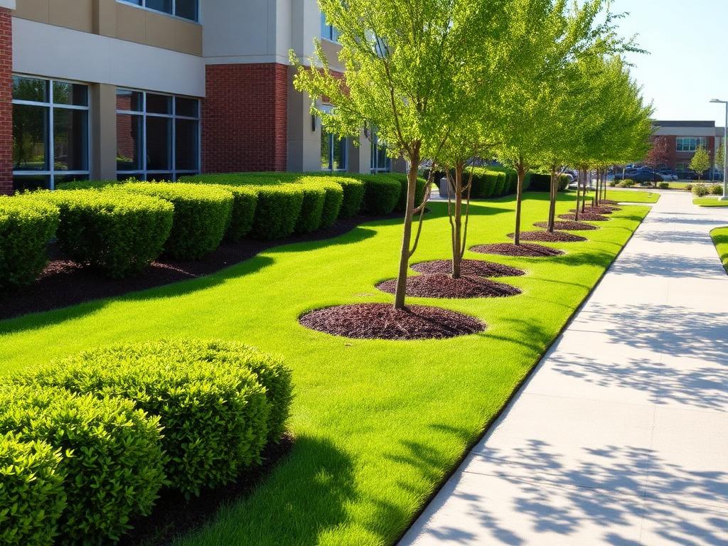 Commercial property landscaping maintenance