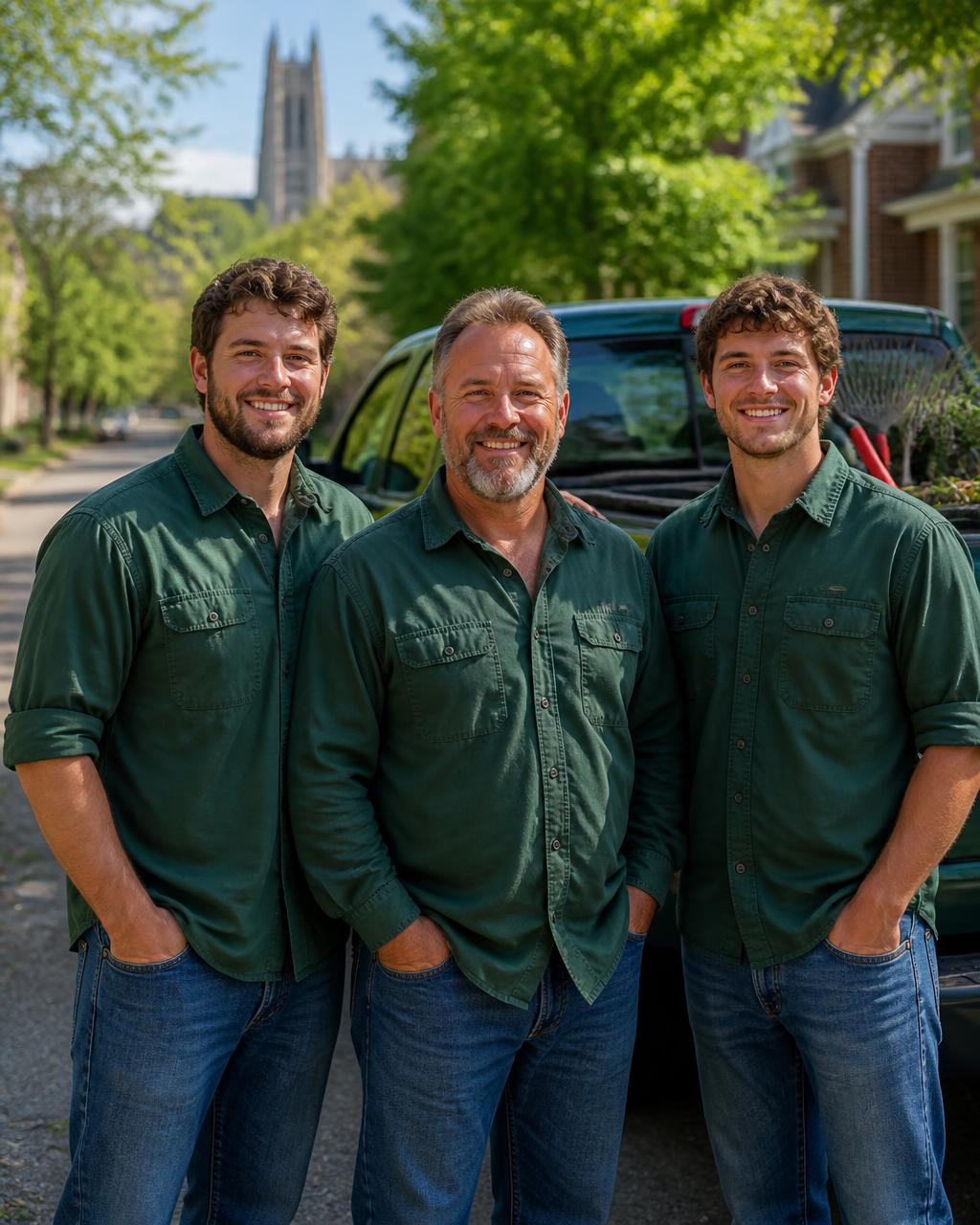The Father & Sons Landscaping team in Durham, North Carolina